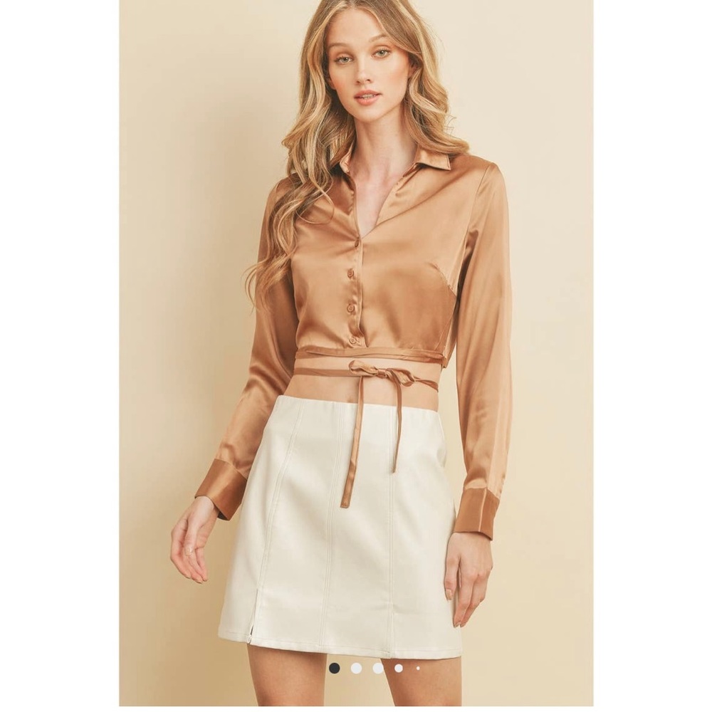 Dress forum gold tie top